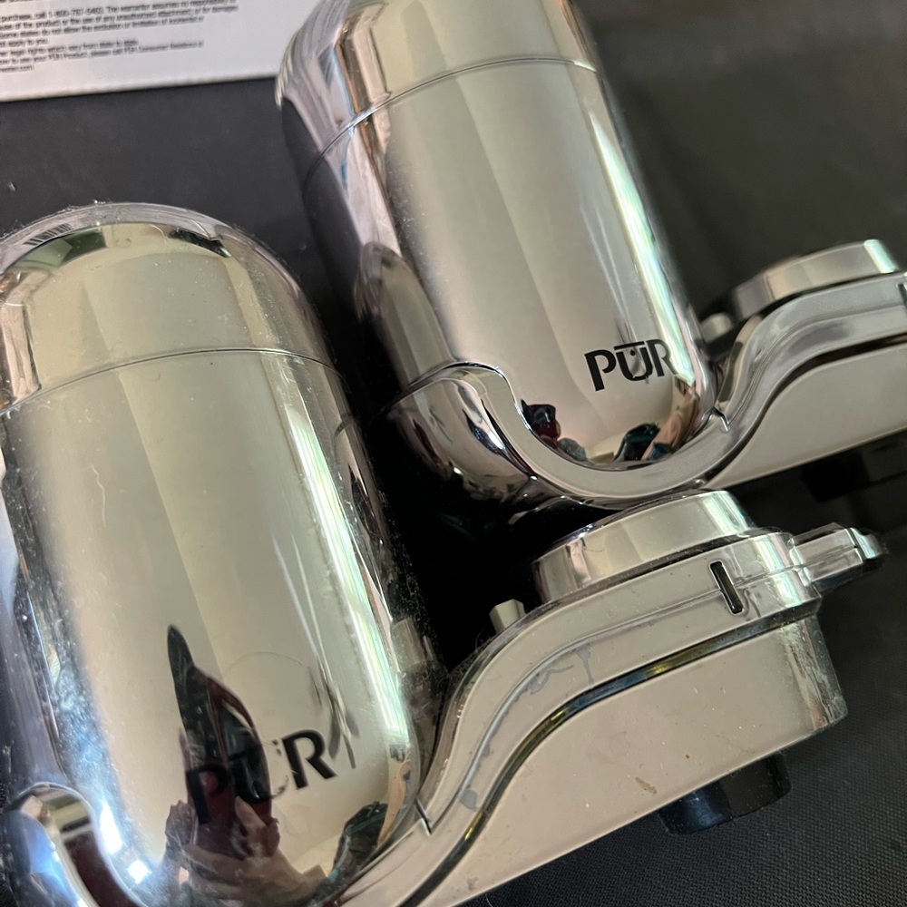 Pur Chrome Dual Faucet Water Filter Cartridge Holder